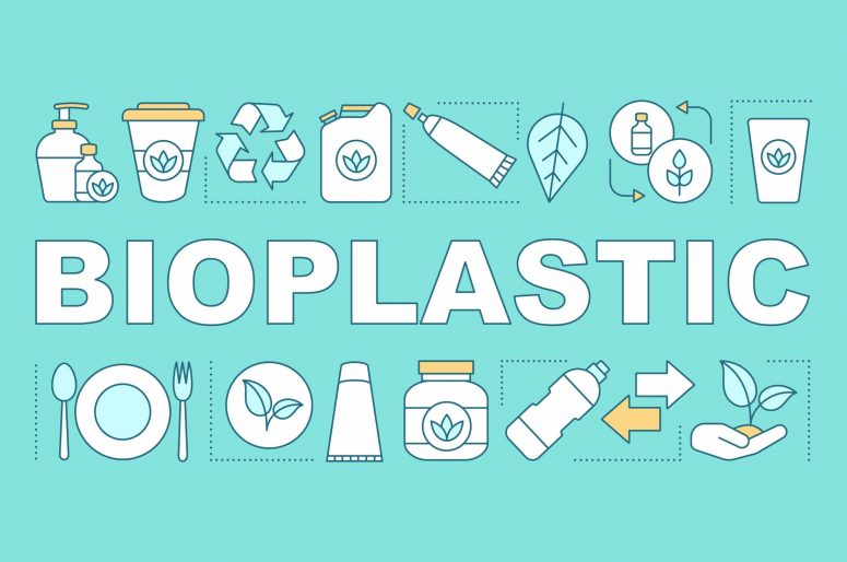 Bioplastic word concepts banner